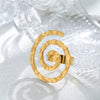 Punk Style Stainless Steel Electroplated Vortex Hollow Spiral Mosquito Incense Earrings Jewelry