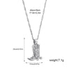 Punk Style Stainless Steel Long Chain Pendant Necklace With Electroplating