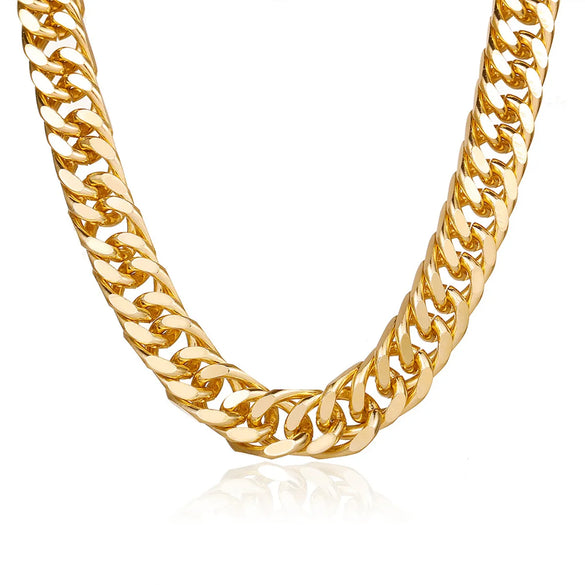 Punk Style Thick Chain Gold-Plated Alloy Necklace Wholesale Gooddiy