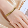 Punk Style Titanium Steel Wide Chain Bracelet With Electroplating Process