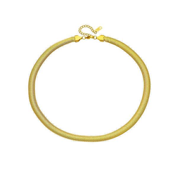 Punk Style Titanium Steel Wide Chain Bracelet With Electroplating Process