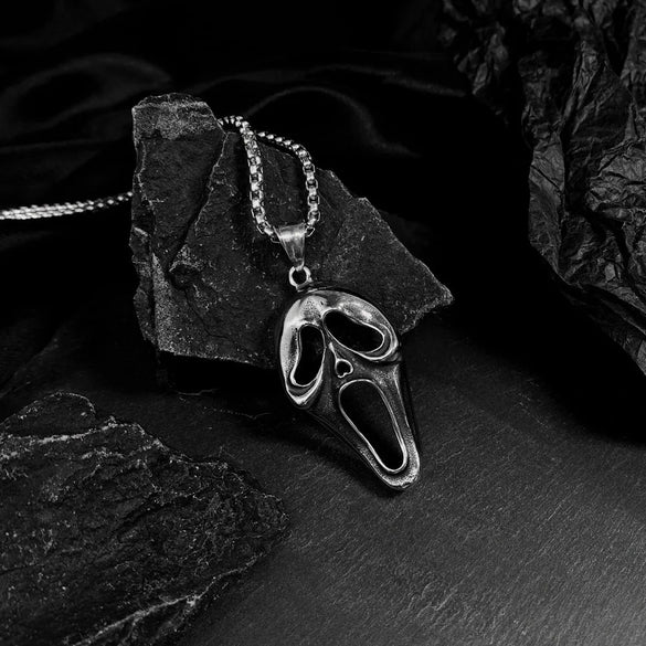 Punk Sun Skull Alloy Titanium Steel Plating Men'S Pendant Necklace