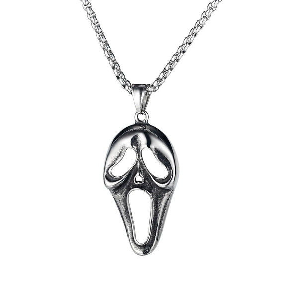 Punk Sun Skull Alloy Titanium Steel Plating Men'S Pendant Necklace