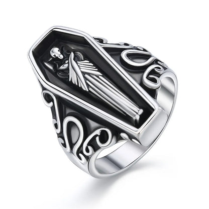 Punk Three-Dimensional Ancient Silver Ring