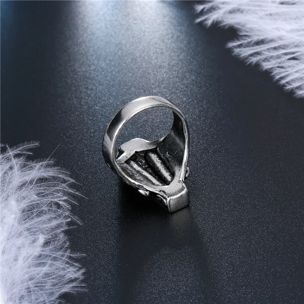 Punk Three-Dimensional Ancient Silver Ring