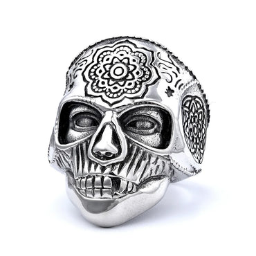 Punk U Shape Skull 304 Stainless Steel Unisex Rings