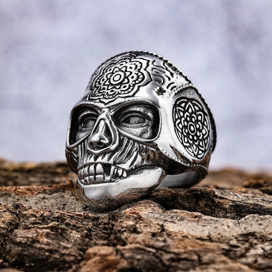 Punk U Shape Skull 304 Stainless Steel Unisex Rings