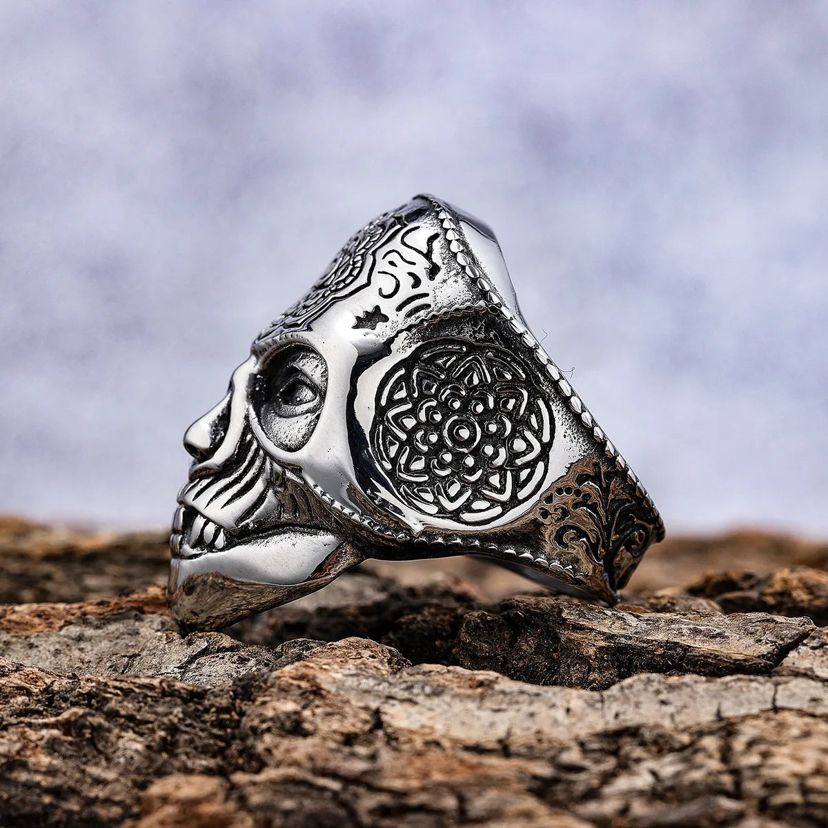 Punk U Shape Skull 304 Stainless Steel Unisex Rings