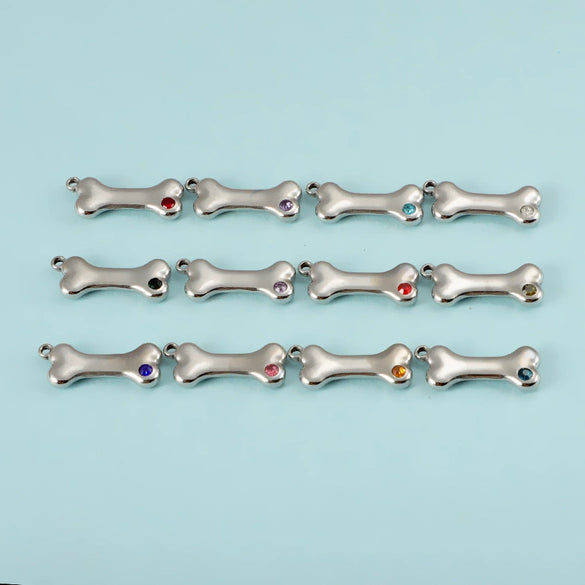 Puppy Bone Pendant Jewelry Accessories Stainless Steel Inlaid Electroplating