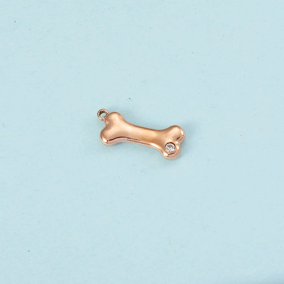 Puppy Bone Pendant Jewelry Accessories Stainless Steel Inlaid Electroplating