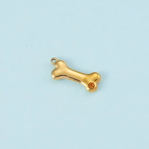 Puppy Bone Pendant Jewelry Accessories Stainless Steel Inlaid Electroplating