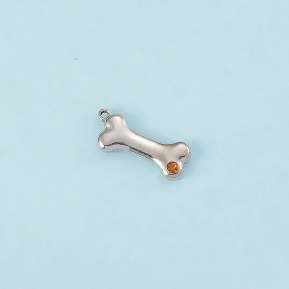 Puppy Bone Pendant Jewelry Accessories Stainless Steel Inlaid Electroplating