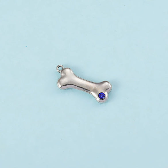Puppy Bone Pendant Jewelry Accessories Stainless Steel Inlaid Electroplating