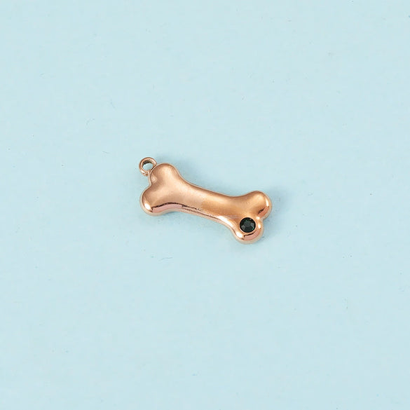 Puppy Bone Pendant Jewelry Accessories Stainless Steel Inlaid Electroplating