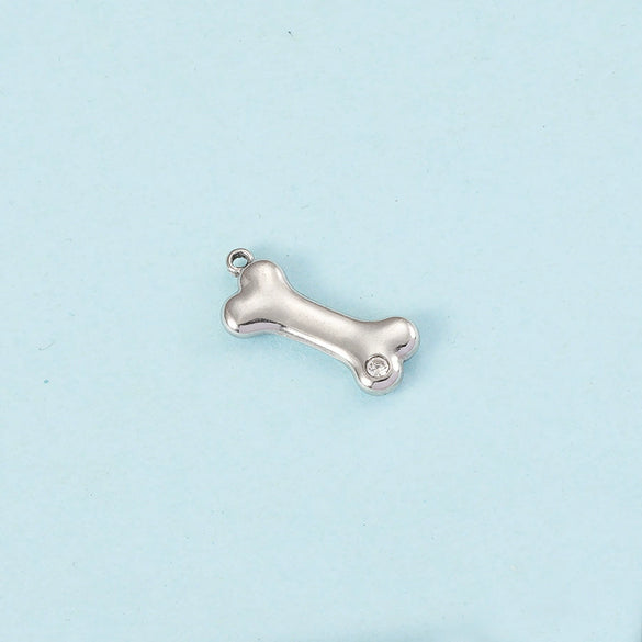Puppy Bone Pendant Jewelry Accessories Stainless Steel Inlaid Electroplating