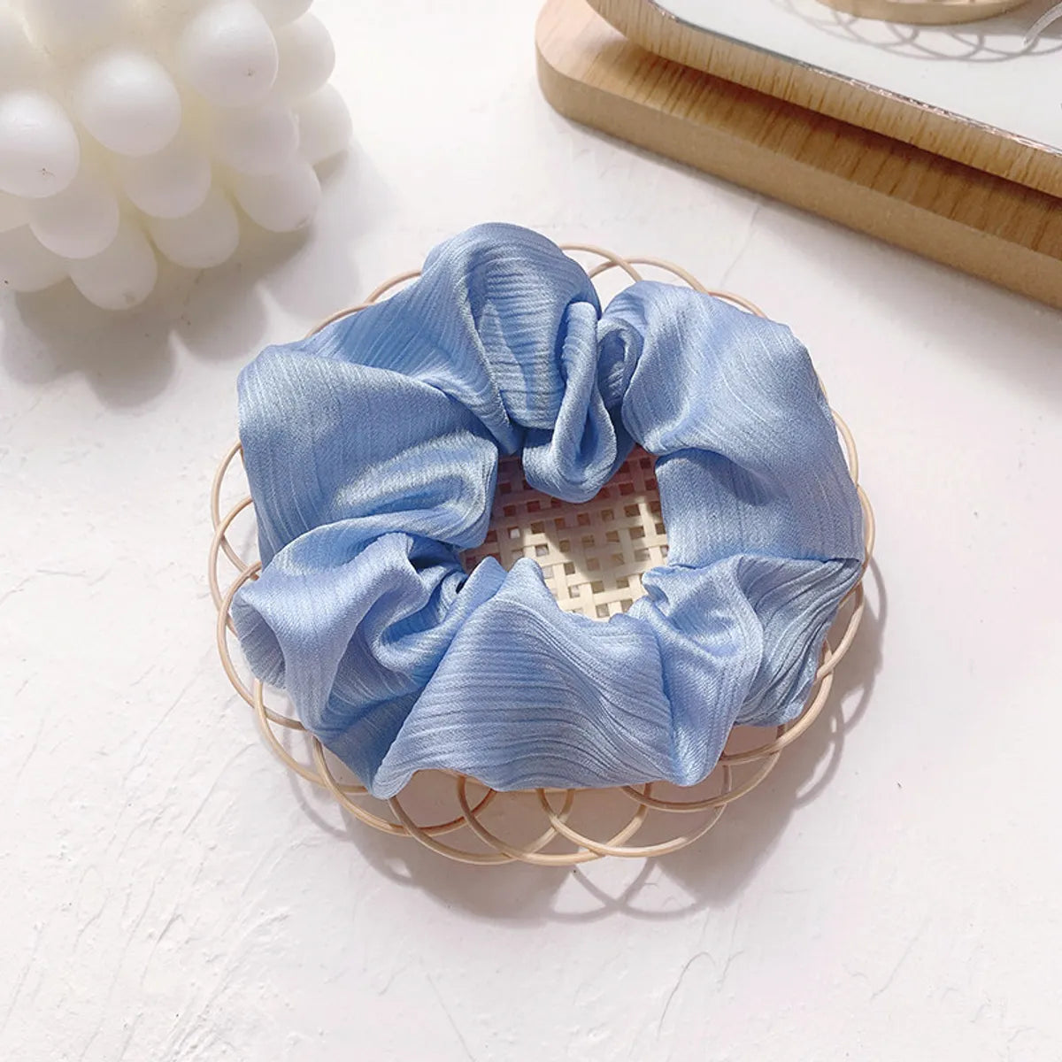 Pure Color Cute Girl Hair Scrunchies Chiffon Fabric Hair Scrunchies   Wholesale Nihaojewelry