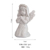 Pure White Resin Flower Fairy Angel Girl Heart Sculpture Modern Decorative Desktop Ornament Commemorative Figurine
