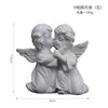 Pure White Resin Flower Fairy Angel Girl Heart Sculpture Modern Decorative Desktop Ornament Commemorative Figurine