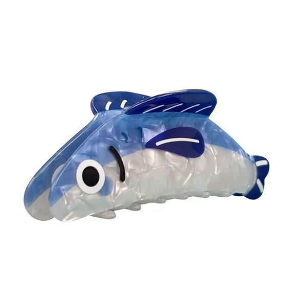 Pvc Cartoon Animal Ocean Series Sardine Claw Clip With Baking Paint