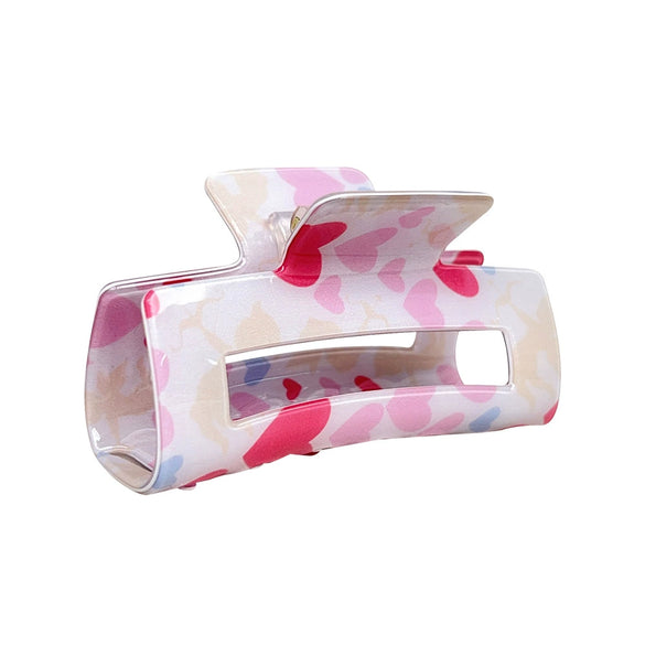Pvc Heartshaped Baking Paint Hair Clip For Girls