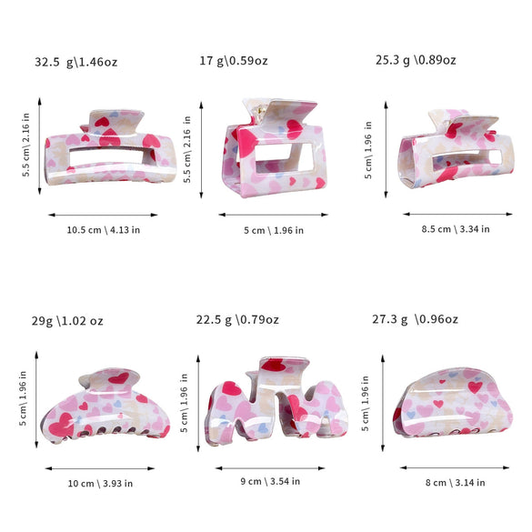 Pvc Heartshaped Baking Paint Hair Clip For Girls