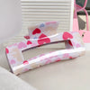 Pvc Heartshaped Baking Paint Hair Clip For Girls