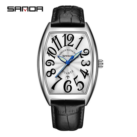 Quartz Men's Watch Zinc Alloy Case Barrel Dial Leisure Style