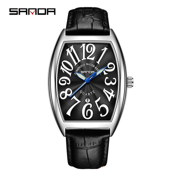 Quartz Men's Watch Zinc Alloy Case Barrel Dial Leisure Style