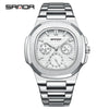 Quartz Men's Watch Zinc Alloy Case Steel Band Round Dial Leisure Style Waterproof