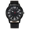 Quartz Watch Alloy Case Imitation Leather Strap Round Dial Leisure Style Men's Watch