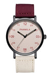 Quartz Watch Alloy Case Nylon Strap Stainless Steel Buckle Round Dial
