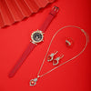 Quartz Watch Alloy Case Ordinary Glass Mirror Imitation Leather Strap Titanium Metal Buckle Round Dial Casual Style Unisex