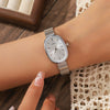 Quartz Watch Alloy Case Stainless Steel Strap Oval Dial Fashion Women's Watch