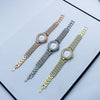 Quartz Watch Alloy Case Stainless Steel Strap Round Women's Casual Fashion Watch