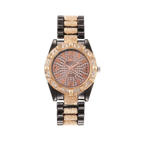 Quartz Watch Alloy Strap Iron Buckle Round Dial Fashion Style For Men And Women