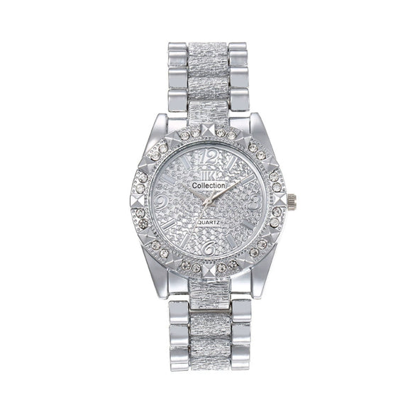 Quartz Watch Alloy Strap Iron Buckle Round Dial Fashion Style For Men And Women