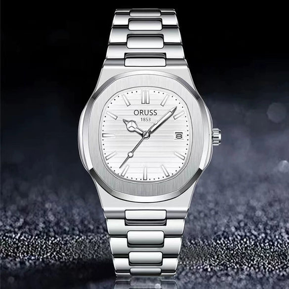 Quartz Watch Fine Steel Square Dial Fashion Business Style
