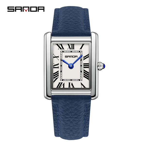 Quartz Watch Square Dial Alloy Alloy And Stainless Steel Allmatch Fashion Business Waterproof Couple Watch