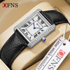 Quartz Watch Square Dial Alloy Alloy And Stainless Steel Allmatch Fashion Business Waterproof Couple Watch