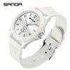 Quartz Watch Tpu Strap Abs Case Round Dial Casual Style Student Waterproof