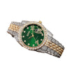 Quartz Watch With Diamondencrusted Aurora Fritillaria Dial Silicone Strap Square Alloy Case Unisex Leisure Style