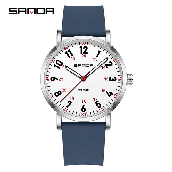 Quartz Watch Zinc Alloy Case Silicone Strap Round Dial Student Casual Temperament Women's Watch