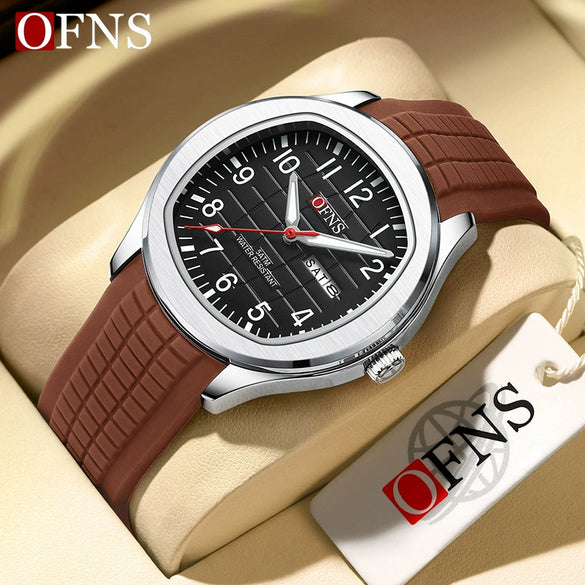 Quartz Watch Zinc Alloy Case Stainless Steel Buckle Gas Rubber Strap Round Dial Leisure Style Waterproof For Men And Women