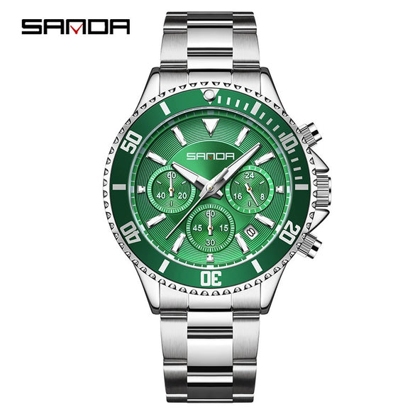 Quartz Watch Zinc Alloy Mineral Tempered Glass Solid Steel Strip Round Dial Women's Fashionable Waterproof