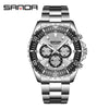 Quartz Watch Zinc Alloy Mineral Tempered Glass Solid Steel Strip Round Dial Women's Fashionable Waterproof