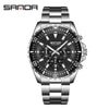 Quartz Watch Zinc Alloy Mineral Tempered Glass Solid Steel Strip Round Dial Women's Fashionable Waterproof