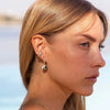 Quiet Design Sense Stainless Steel White Diamond White Square Diamond Ear Clip Earrings With Electroplating Geometric Styling For Women