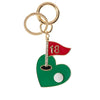 Racket Trolley Bag Pendant Alloy Heartshaped Geometric Style Electroplated