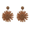 Raffia Women's Woven Flower Earrings