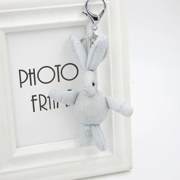 Rag Cloth Rabbit Doll Keychain Pendant For Girls